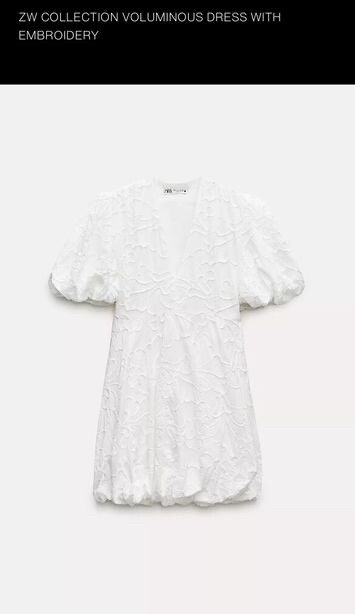 Zara - BRIDE / HEN DRESS | Zara White Voluminous Dress on Designer Wardrobe Zara - BRIDE / HEN DRESS | Zara White Voluminous Dress on Designer Wardrobe