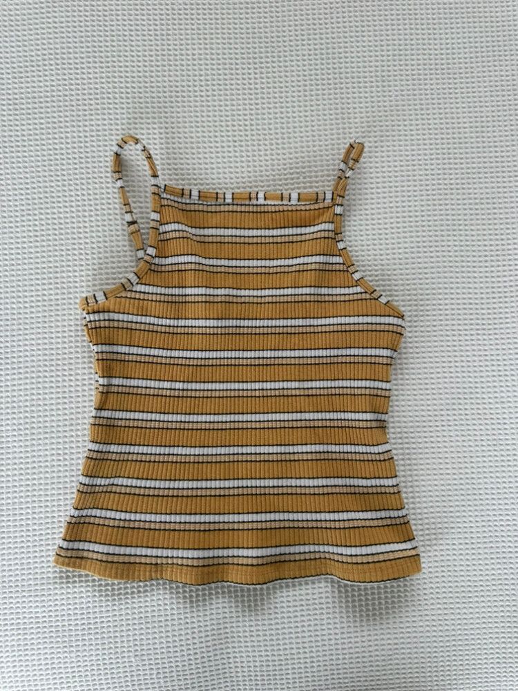 Dotti Yellow and White Striped Singlet