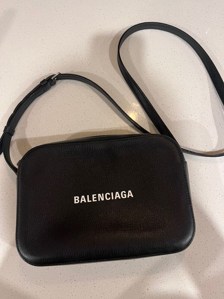 Balenciaga Black Crossbody Camera Bag