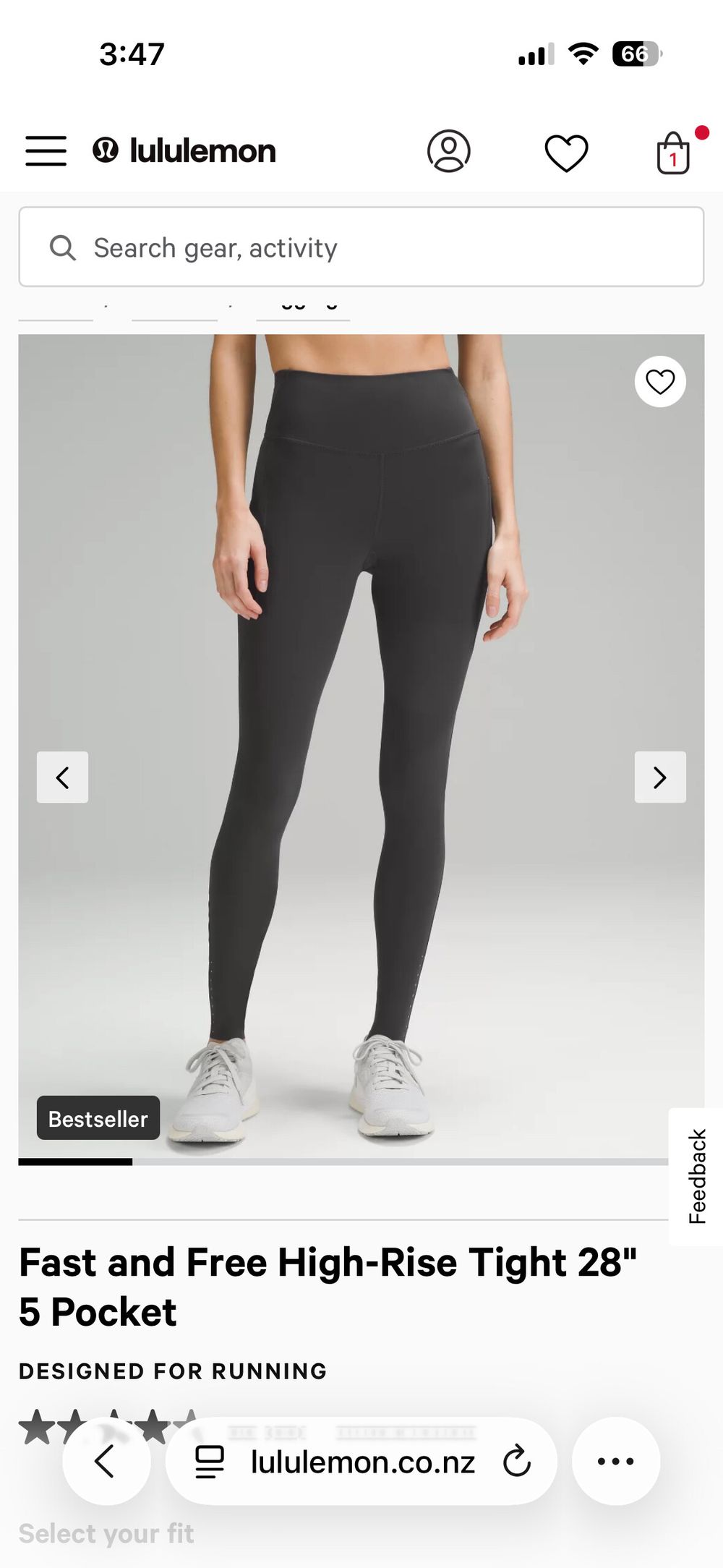 Fast and Free High-Rise Tight 28" 5 Pocket
