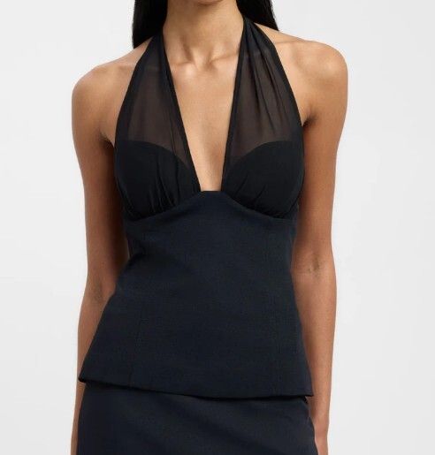 kookai Oyster Mesh Top