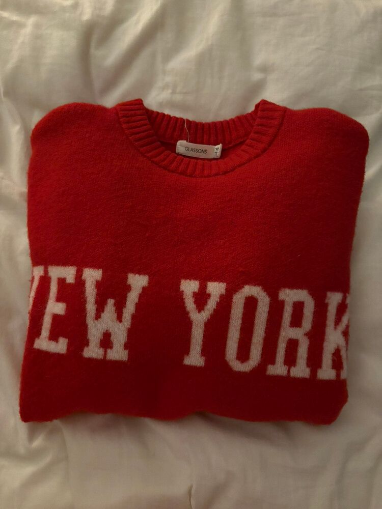 Glassons Red New York Jumper