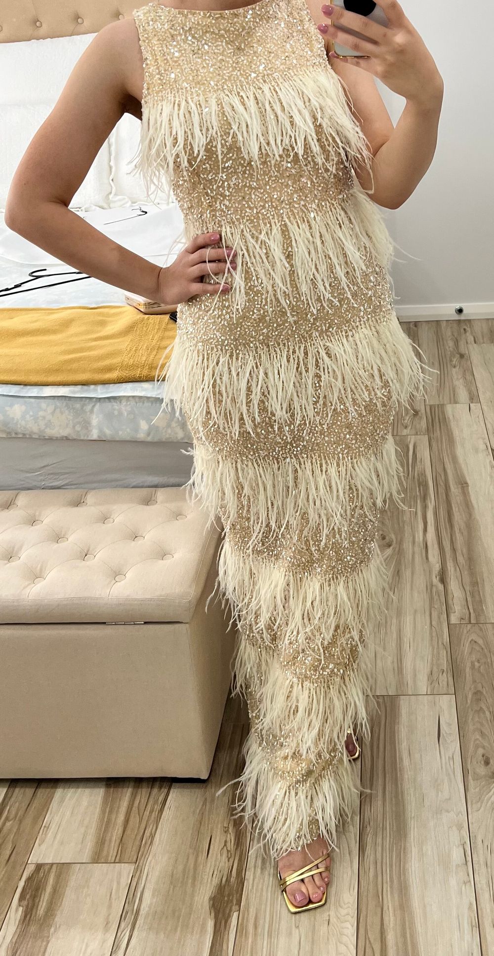 Rachel Gilbert - FRENCHY GOWN - NUDE/LIGHT GOLD on Designer Wardrobe