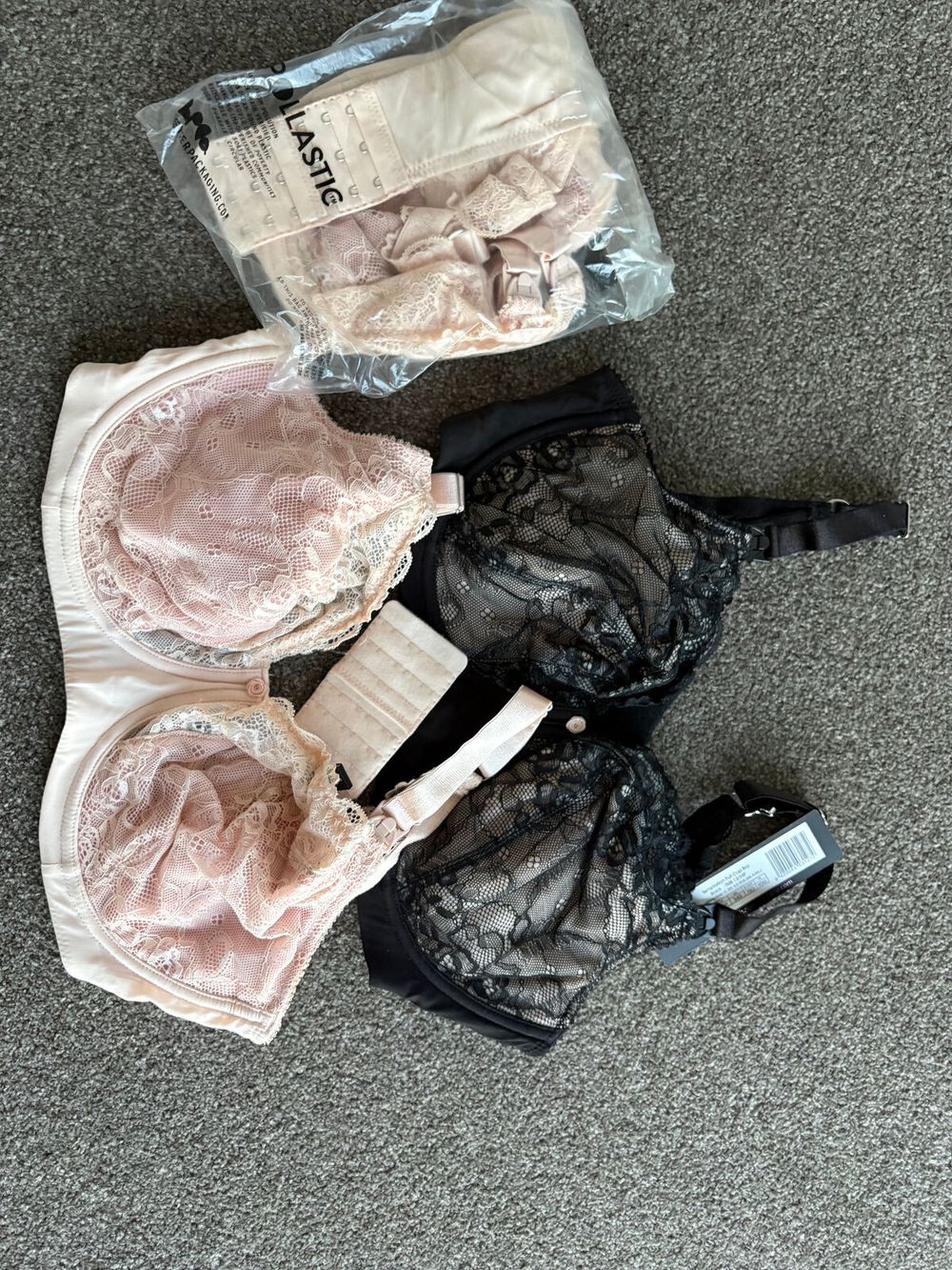 Hotmilk Temptation Full Cup Bra Black/ Nude Size 12F