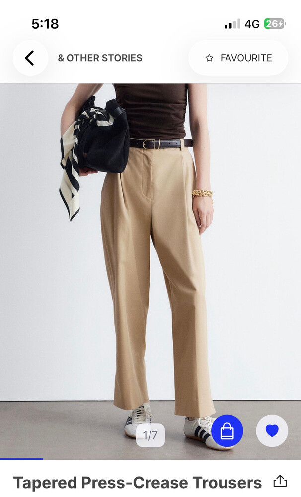 & Stories tapered trousers beige d