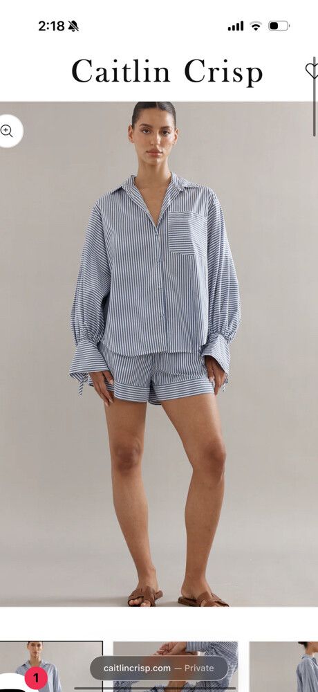 Caitlin Crisp Sonny Blue Stripe Shirt