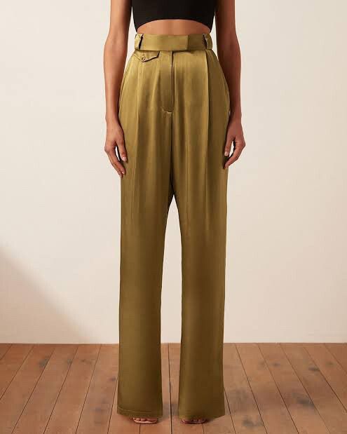 Shona Joy Giorgia Tuxedo Pants In Olive