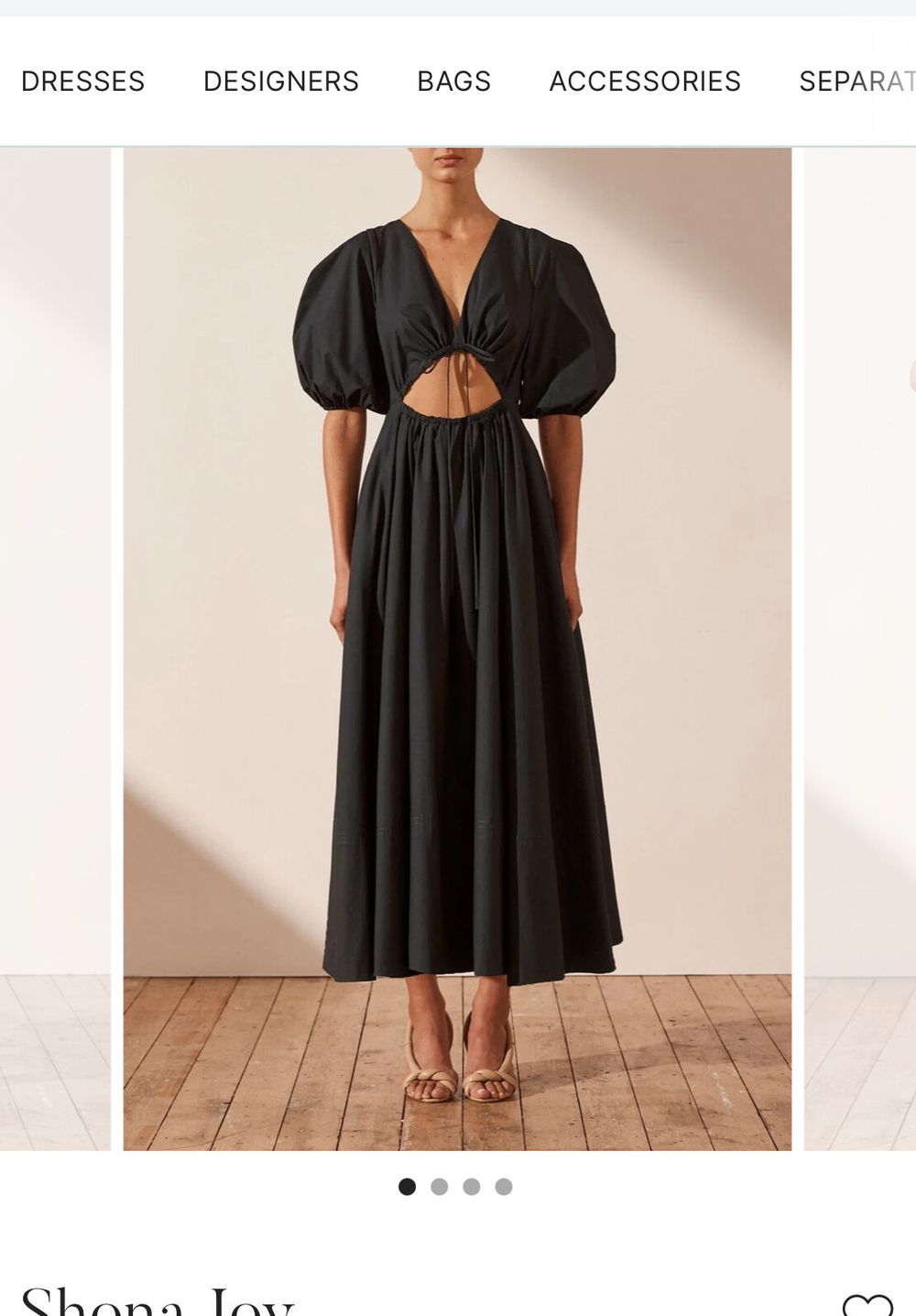 Andrea short sleeve cut out dress