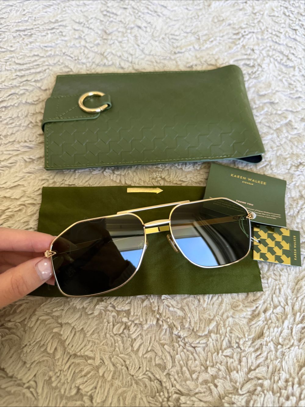 Karen Walker Pampel Gold Sunglasses