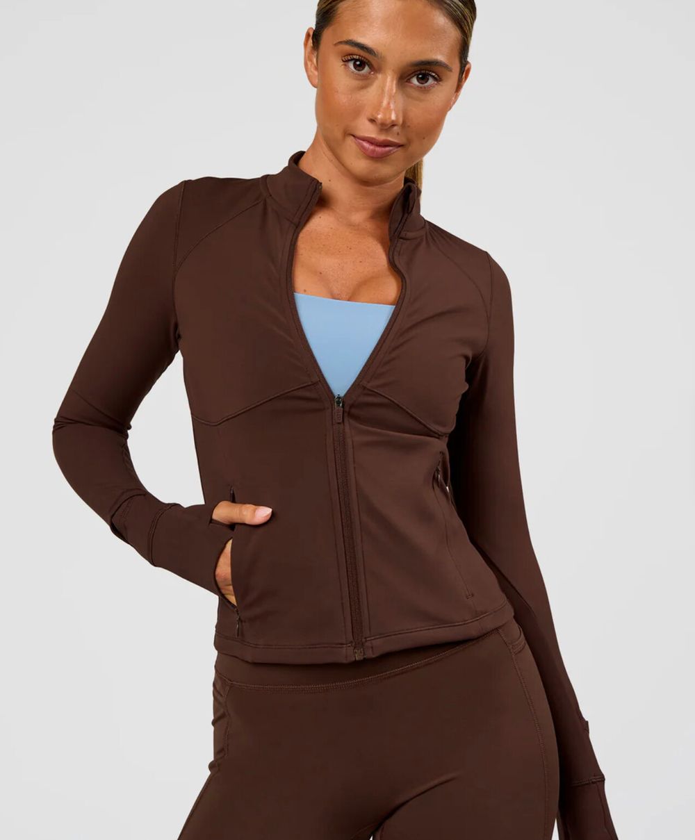 LSKD Fusion Active Jacket - Hot Chocolate Brown