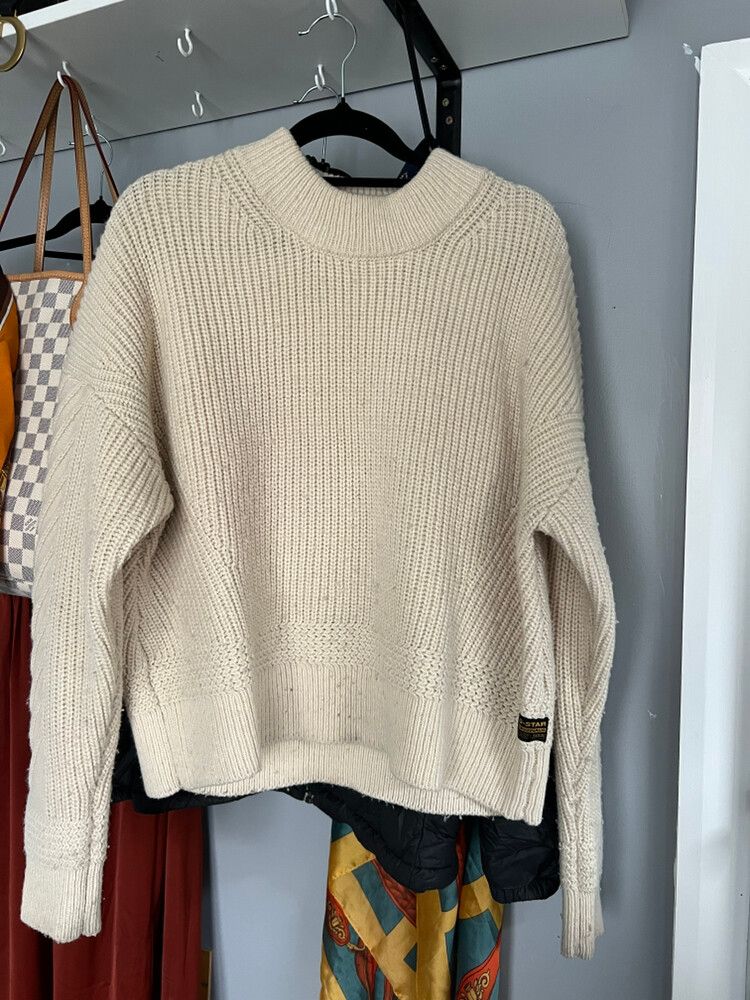 G-Star Raw Cream Knit Jumper