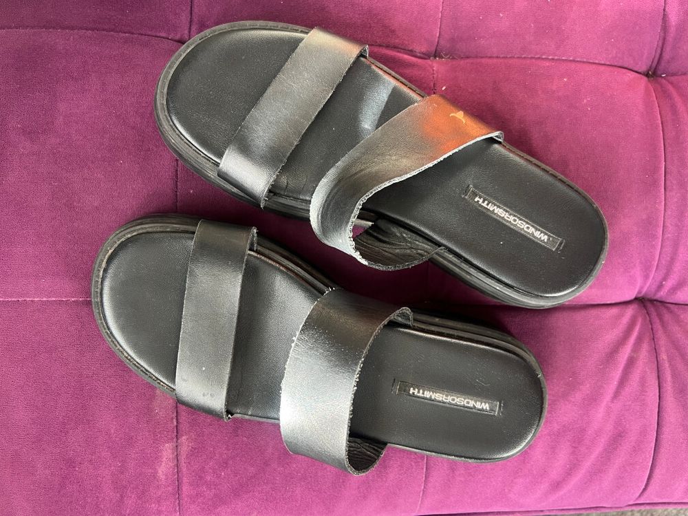 Windsor Smith Black Slides