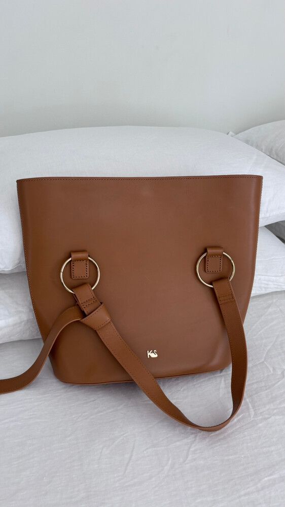 Kate Sylvester Brown Tote Bag