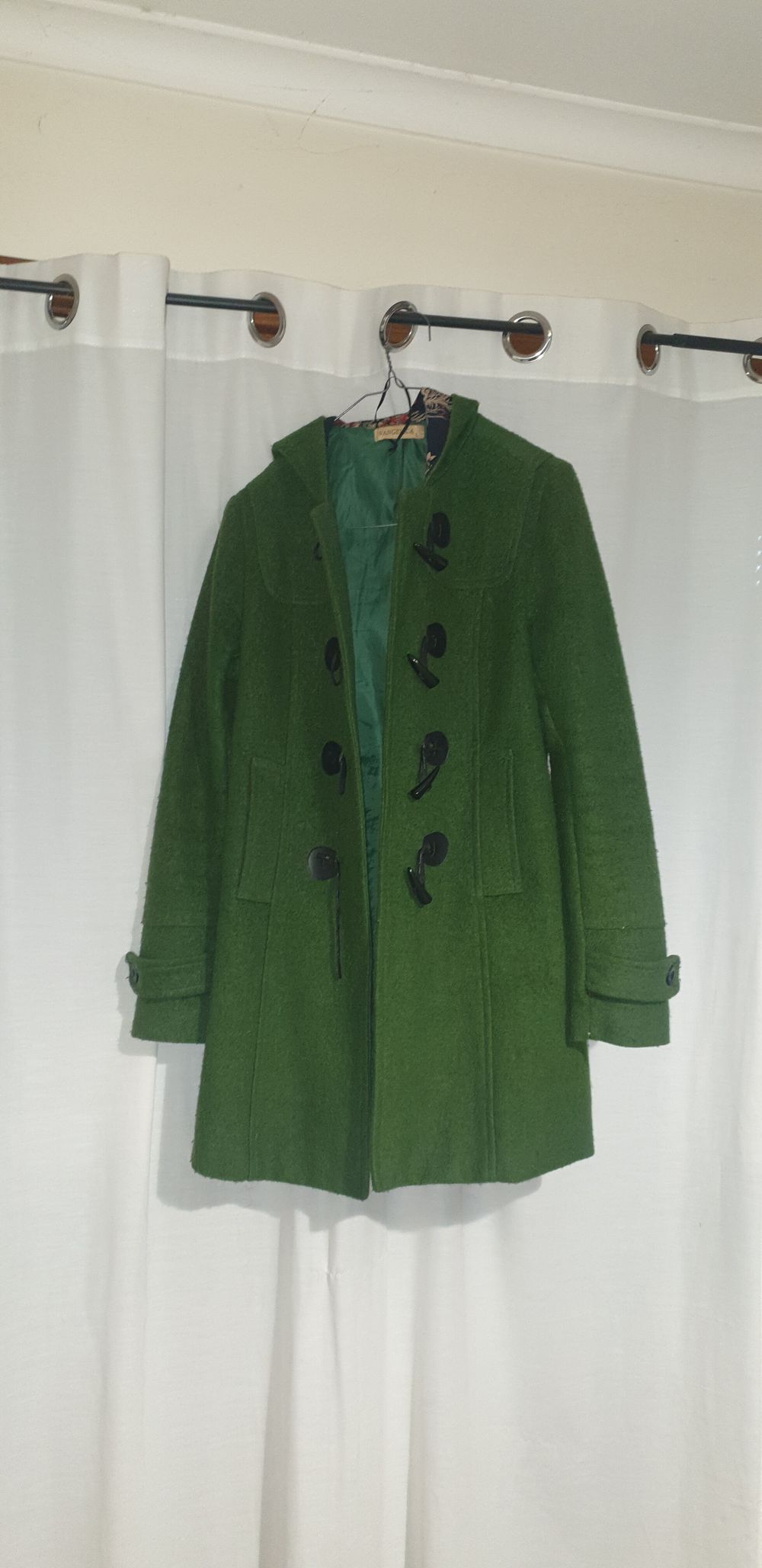 Vangelica Green Wool Coat