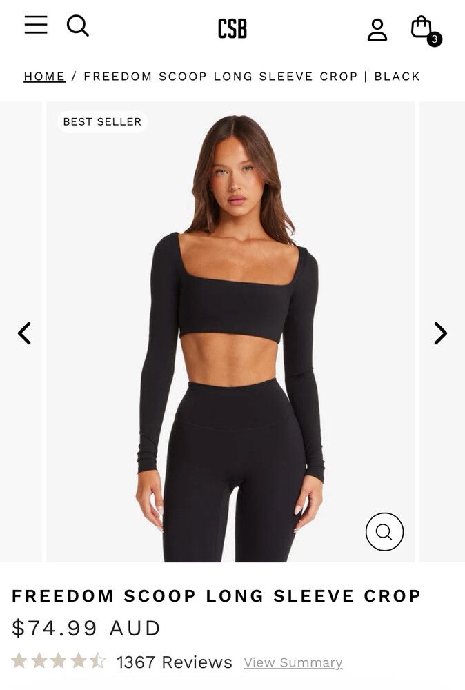 Crop Shop Boutique - CSB Freedom scoop long sleeve crop on