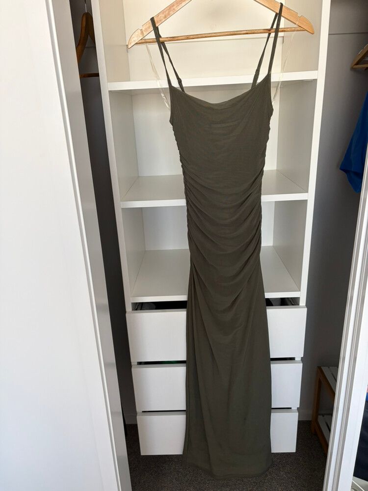 olive maxi dress