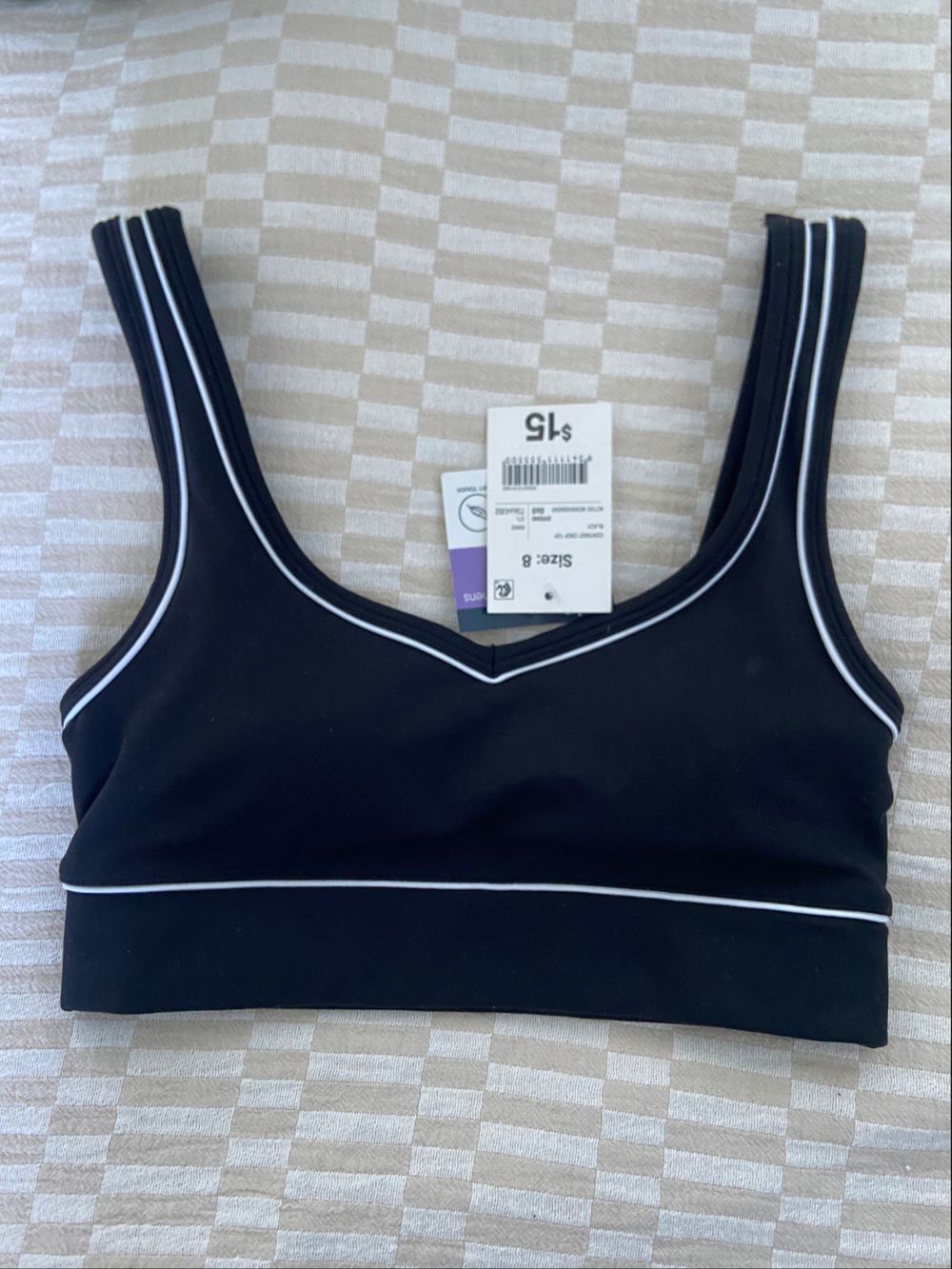 Anko Black Contrast Crop Top