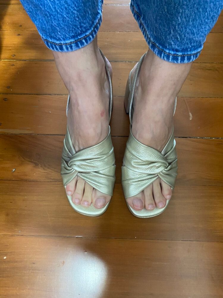 Wonders Gold Sandal/Heel 39