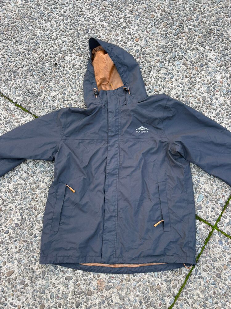 Sea To Sky Black Hooded Rain Jacket