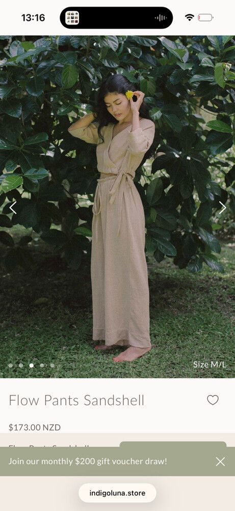 Indigo Luna Store Beige Flow Pants