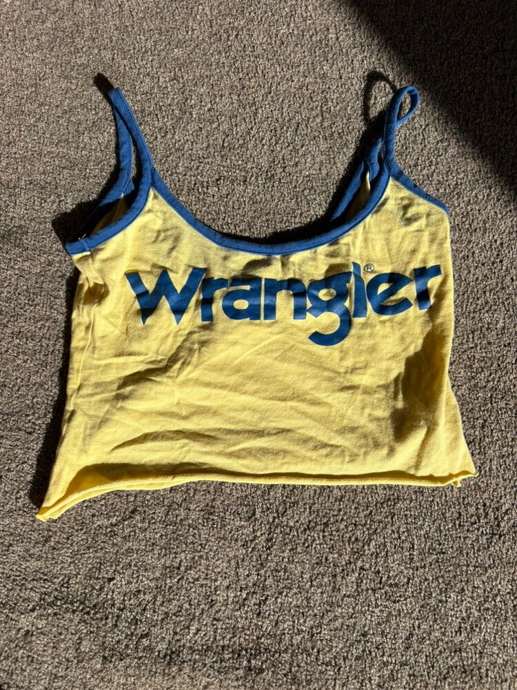 Wrangler Yellow Blue Trim Cami Top