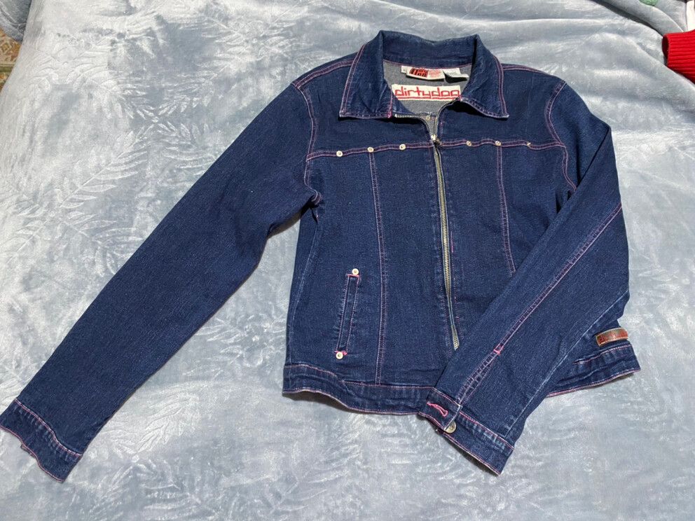 Dirty Dog - Denim Zip Up Top on Designer Wardrobe