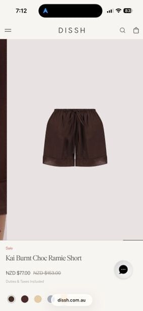 DISSH Kai Brown Ramie Shorts