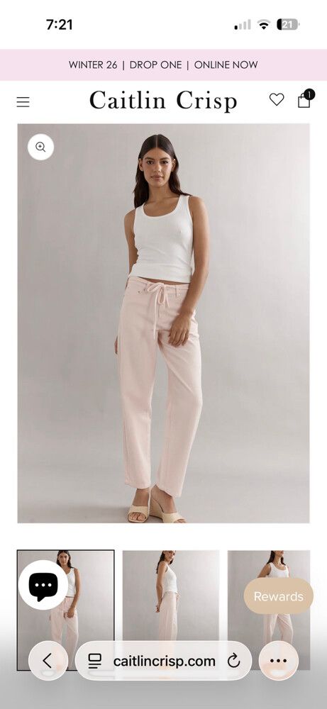 Caitlin Crisp Pink Leo jeans