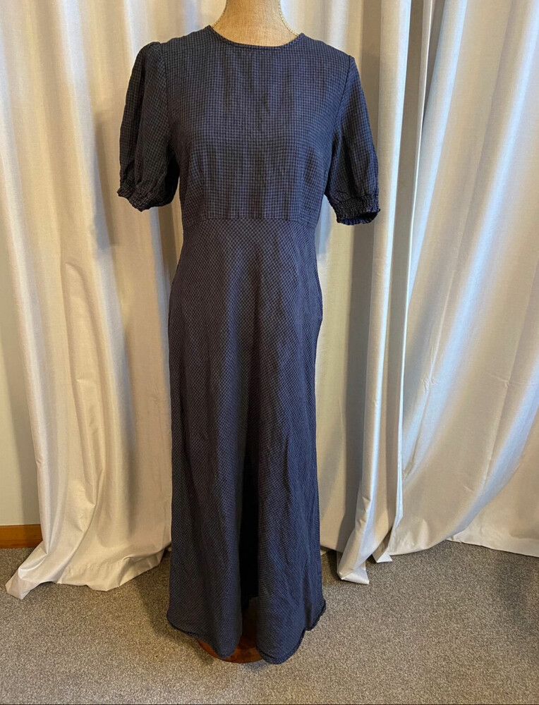 chinese dress ladies Shop Alice V Neck Linen Dress (Black) main image 0
