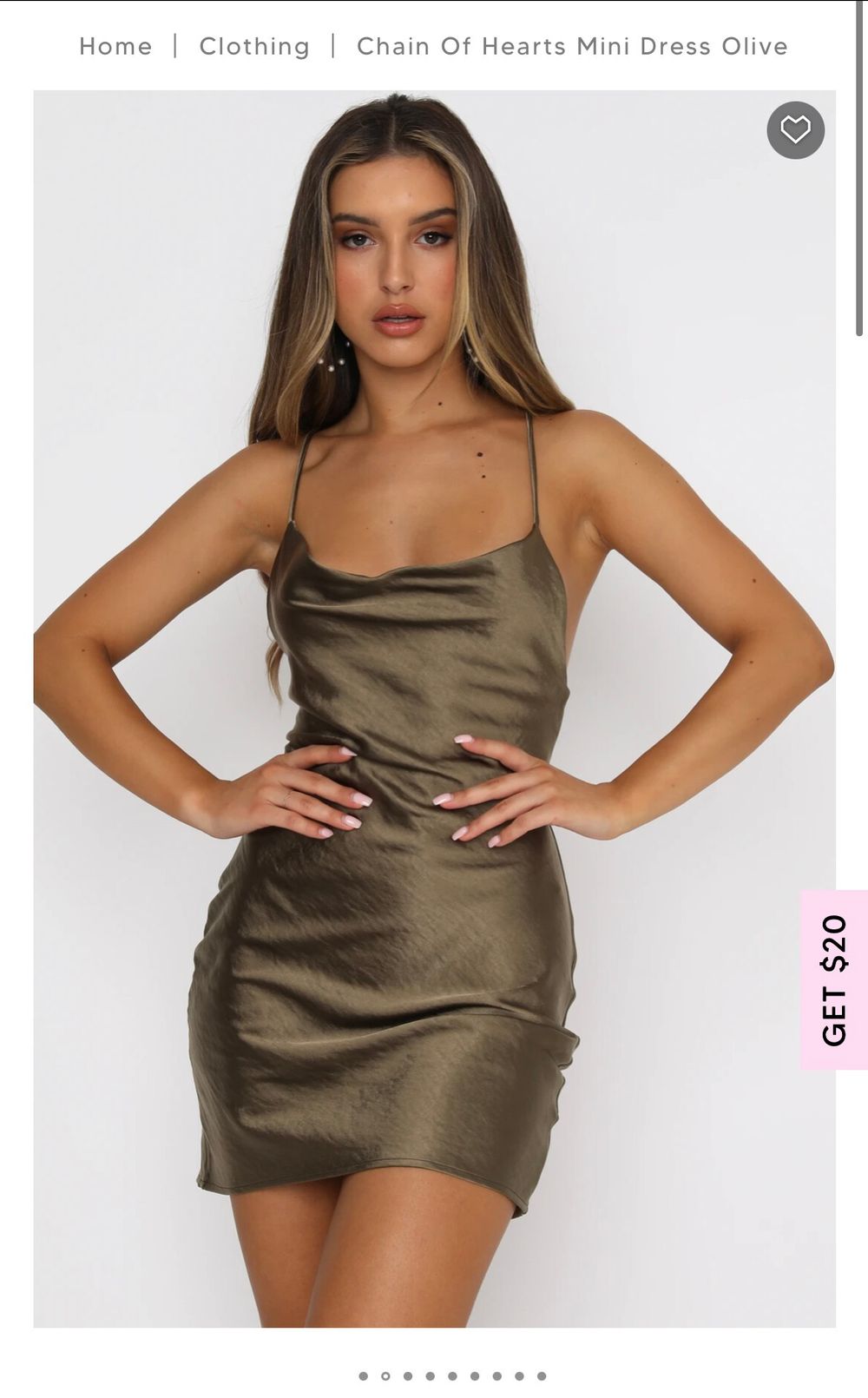 White Fox - Chain Of Hearts Mini Dress on Designer Wardrobe