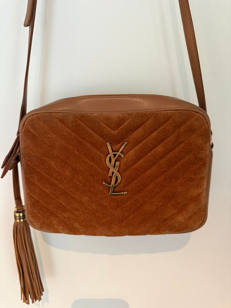 Saint Laurent - Lou medium quilted suede leather shoulder bag