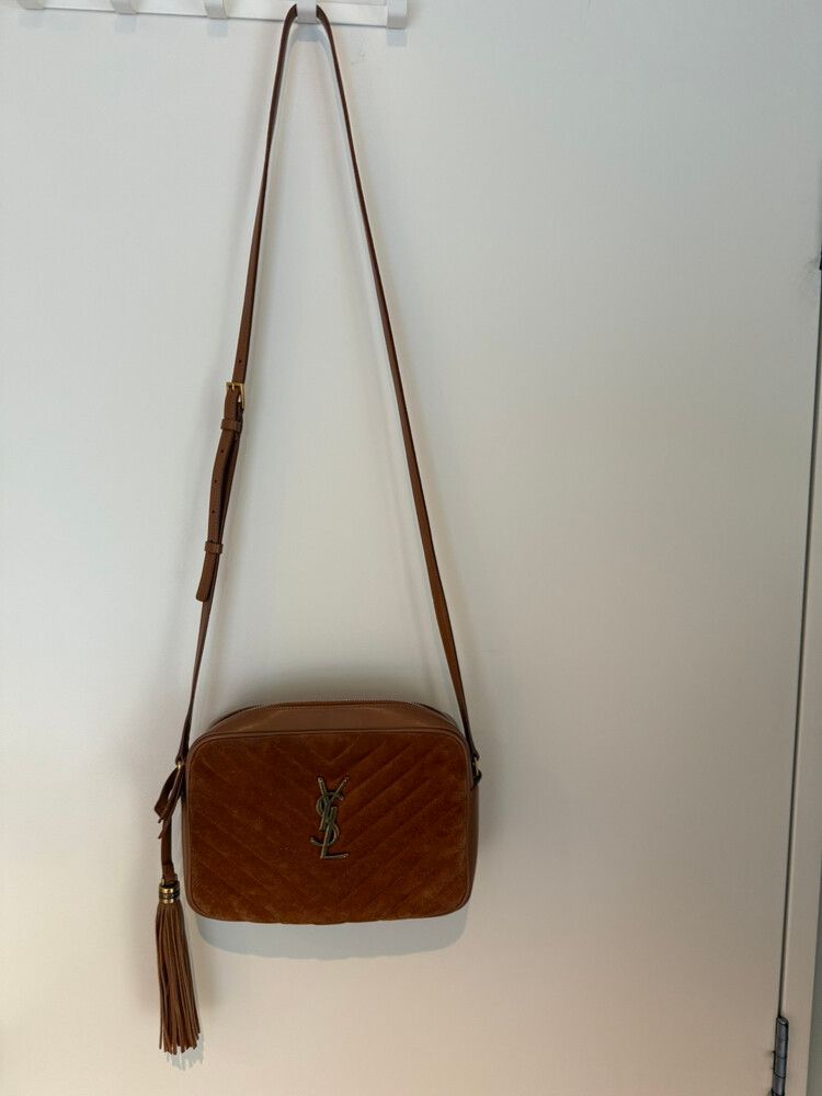 Saint Laurent - Lou medium quilted suede leather shoulder bag