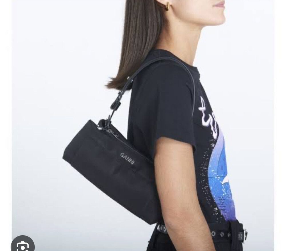 GANNI Pillow Baguette bag バッグ Ganni Pillow Baguette Bag - Blue | Garmentory