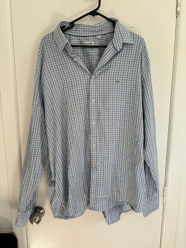 Lacoste Blue Check Men’s Dress Shirt