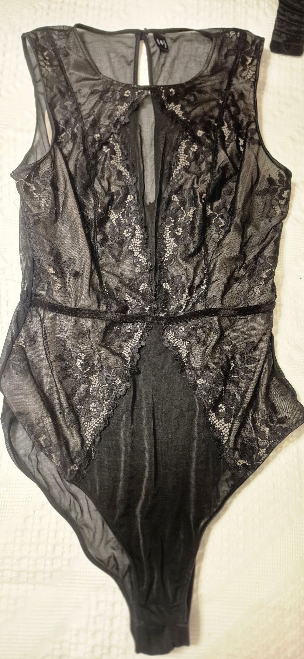 Bras N Things Black Lace Bodysuit