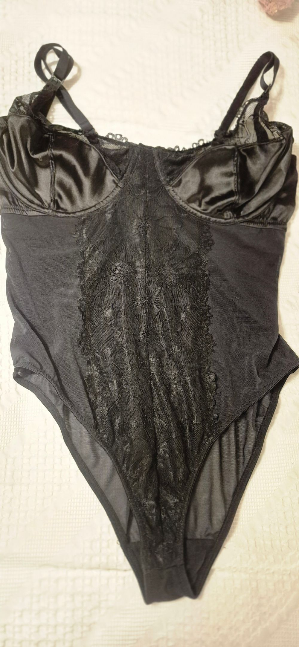 Salour Black Lace Bodysuit Size 14E