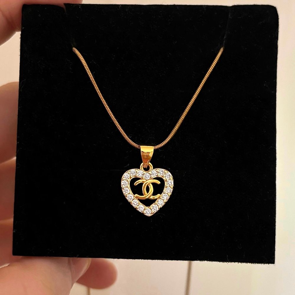 Gold Chanel Heart Necklace