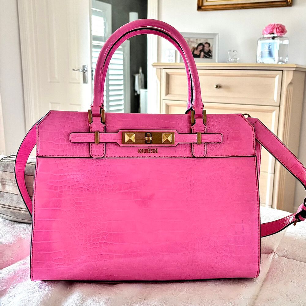 Pink Guess Tote Handbag