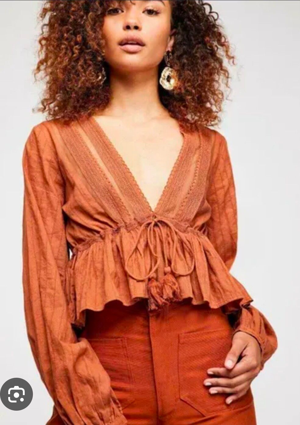 Free people burnt orange top