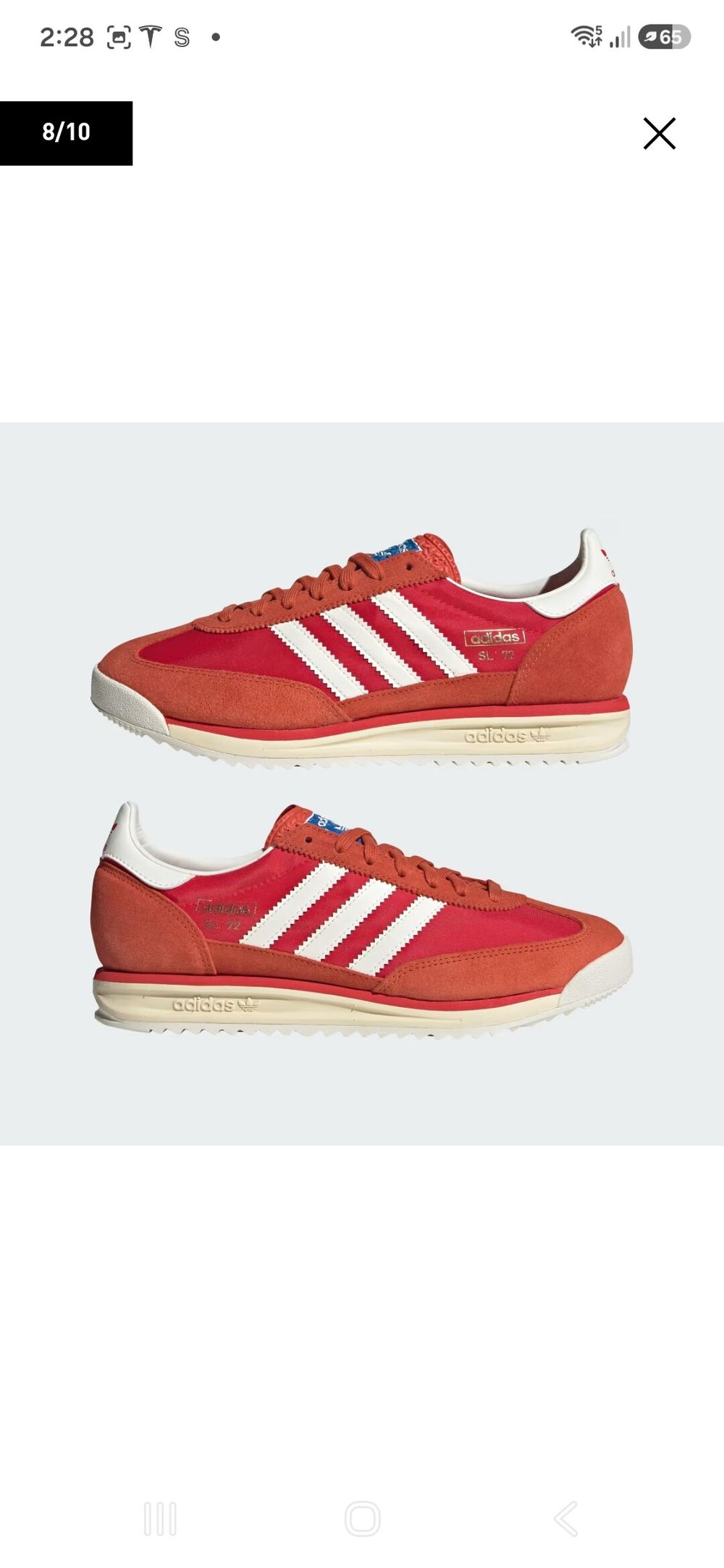 Adidas Red SL 72 Sneakers