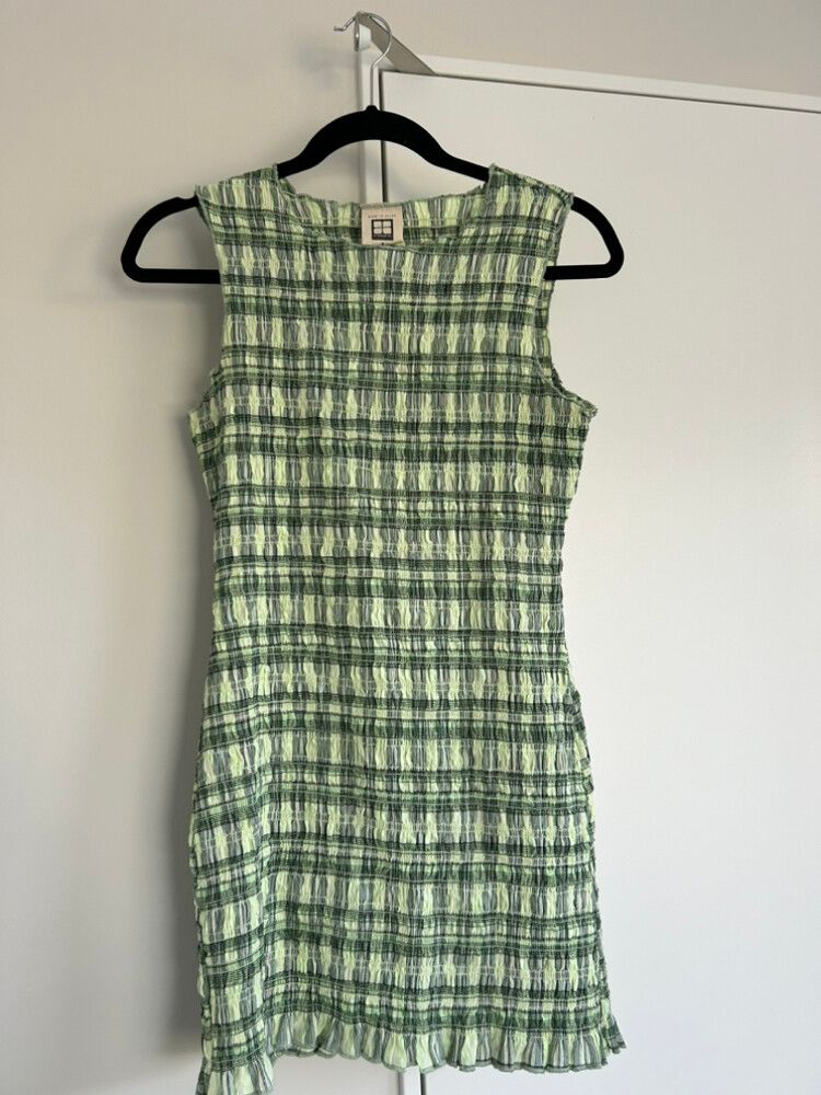 knee length dresses for ladies AFENDS Womens Drew - Seersucker Mini Dress main image 1
