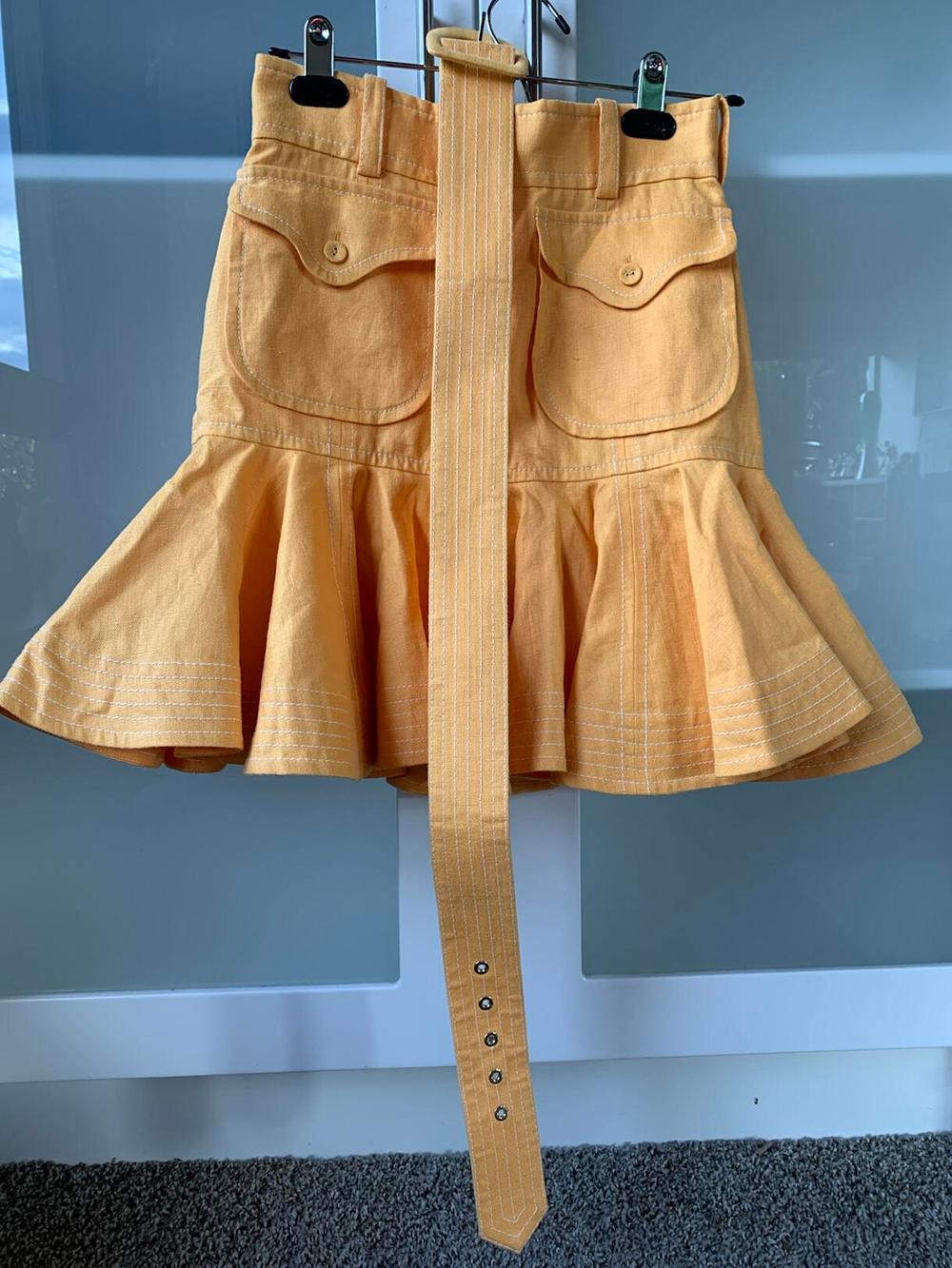 Jupe Zimmermann Taille 0 (S) – Longueur 51 Cm – Style évasé Blanc – Neuf Avec étiquettes – Pour Soirée/mariage