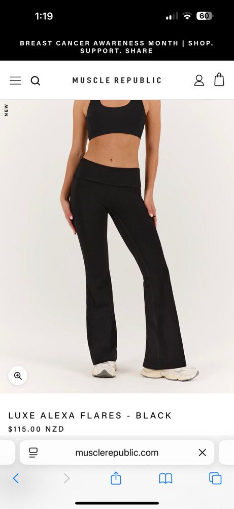 Muscle Republic Luxe Alexa Flares Black