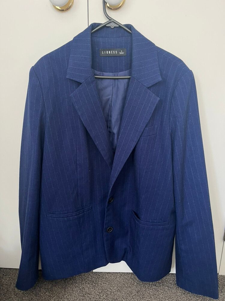 Lioness Blue Pinstripe Blazer