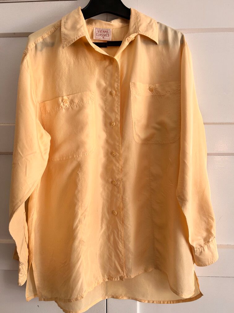 Pale Yellow Silk Shirt