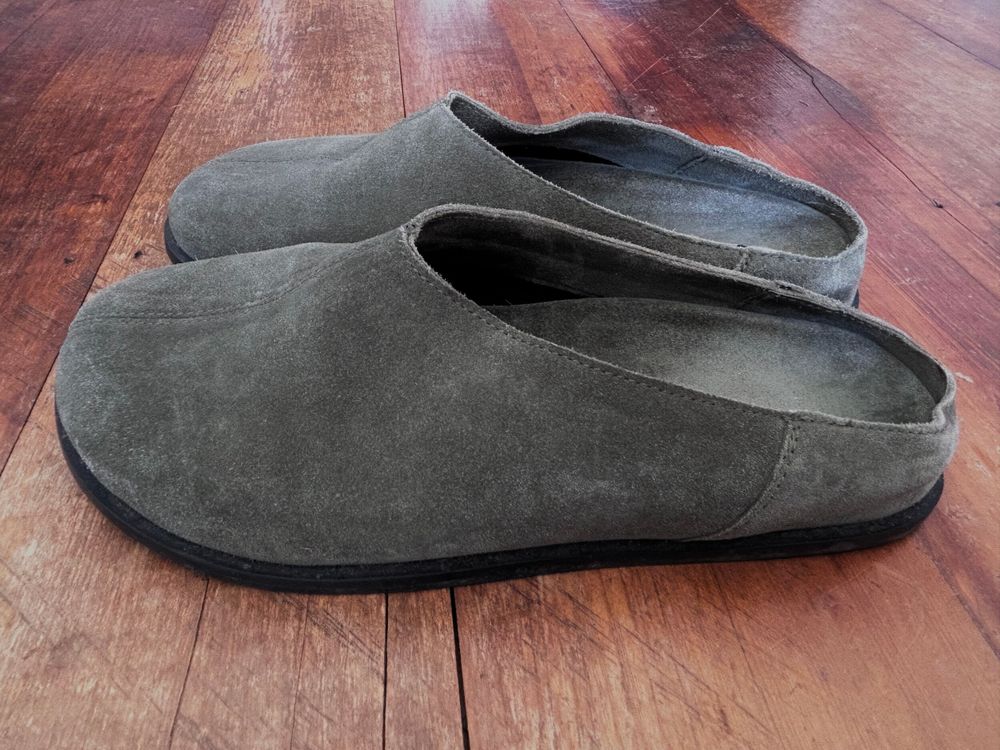Topshop Abbie Khaki Suede Mules