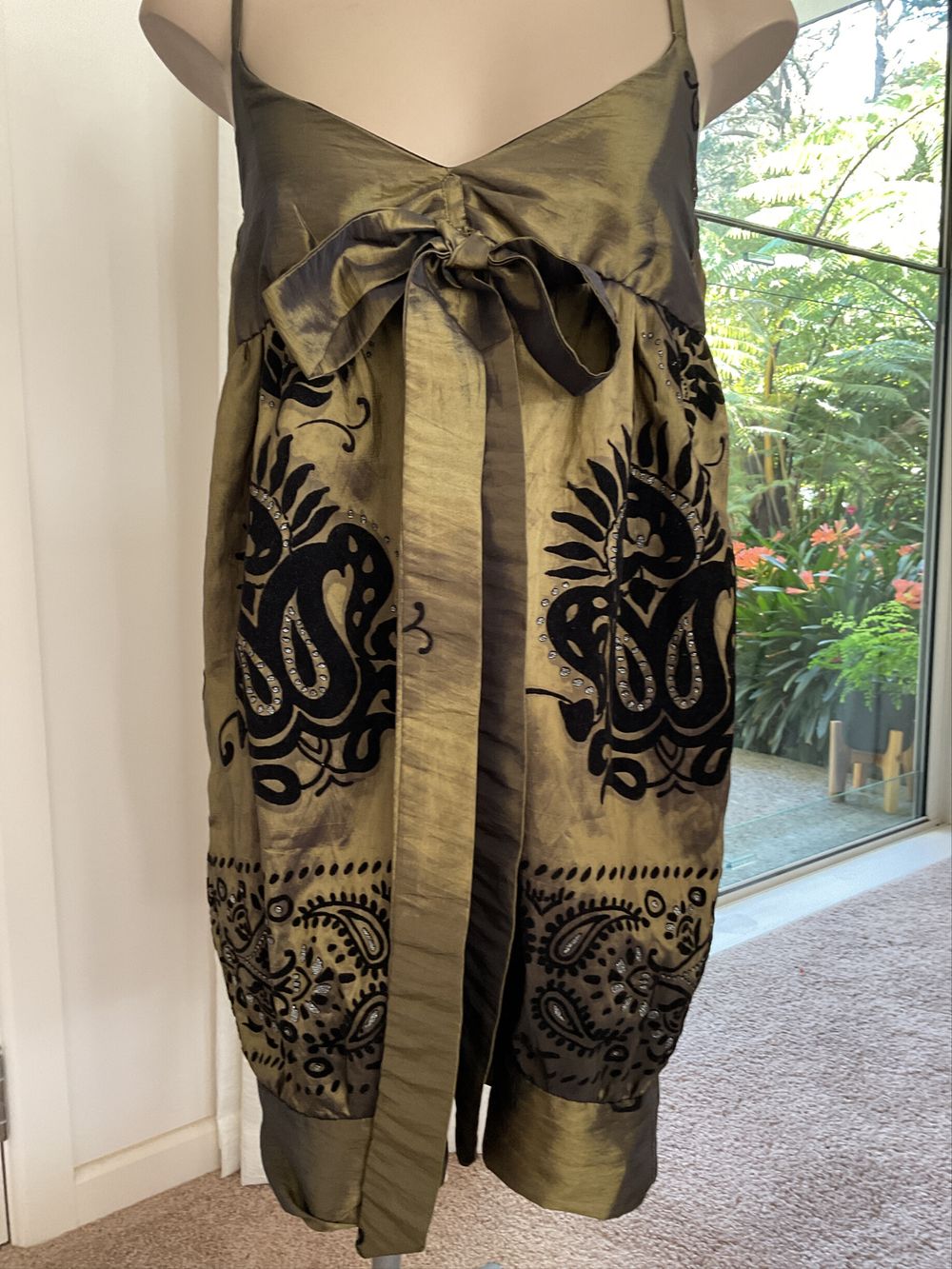 Satin Velvet Dress