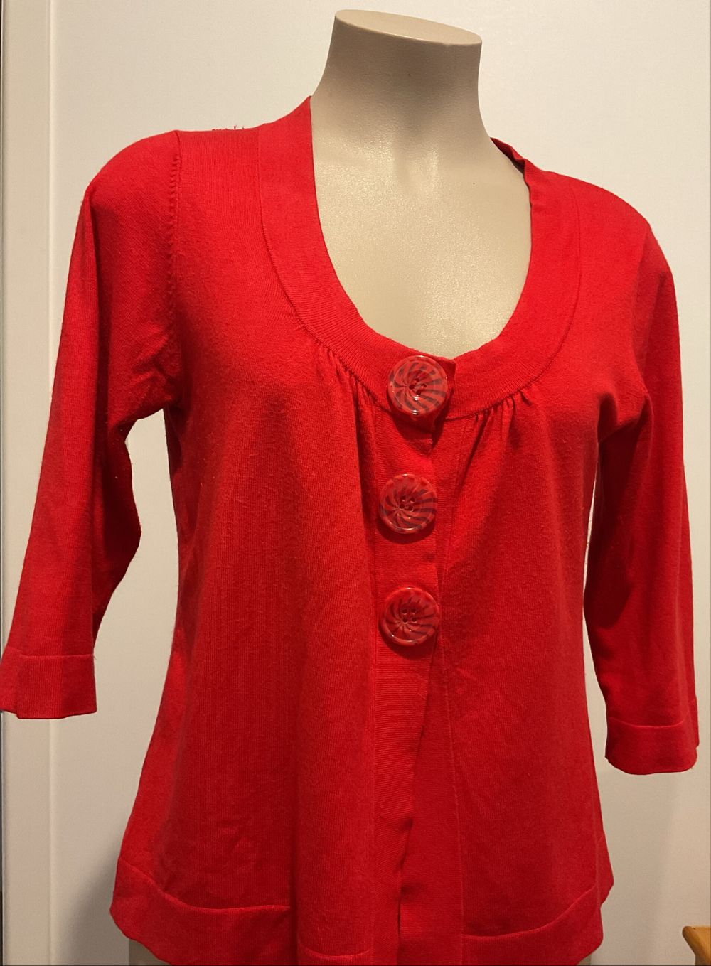 Red Buttoned Top