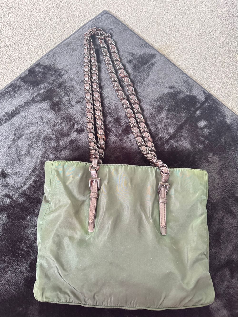 Prada Tessuto Nylon Chain Bag