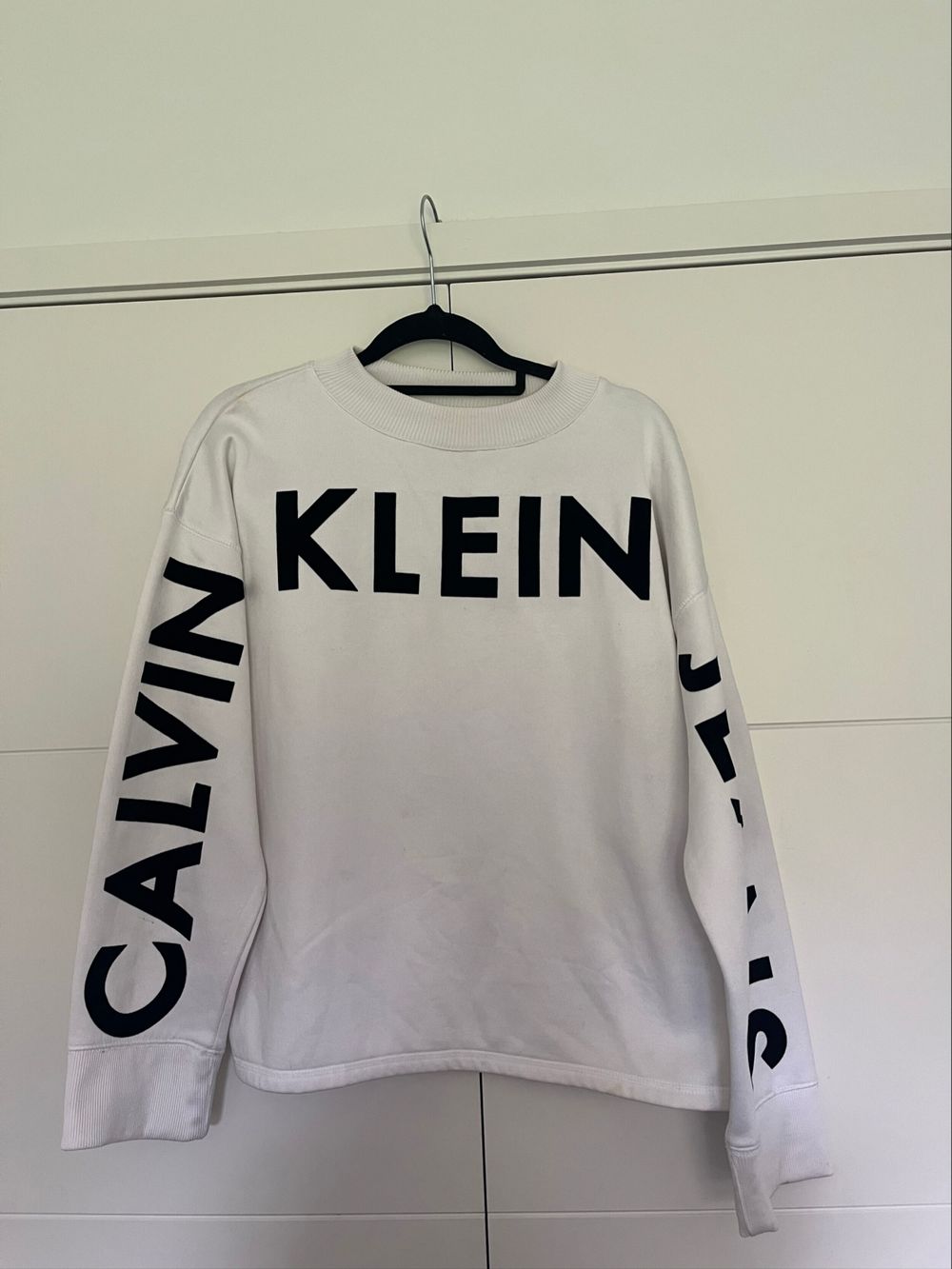 Calvin Klein Jeans White Logo Sweatshirt
